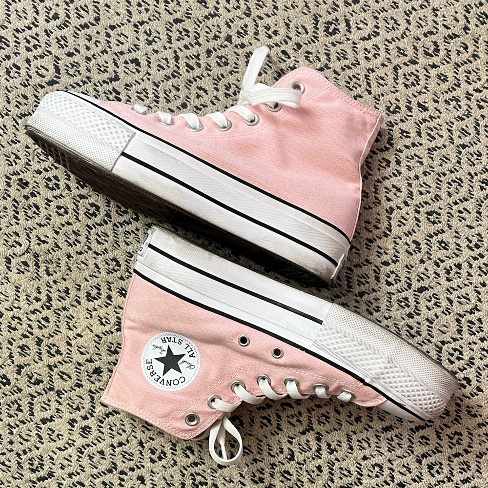 Converse Light Pink Platform High-Tops